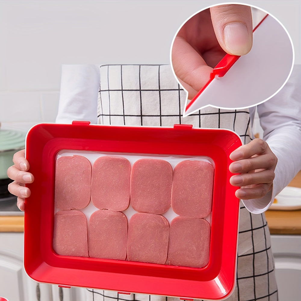 3-Pack Reusable Plastic Food Storage Trays for Kitchen Organization