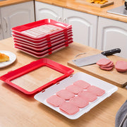 3-Pack Reusable Plastic Food Storage Trays for Kitchen Organization