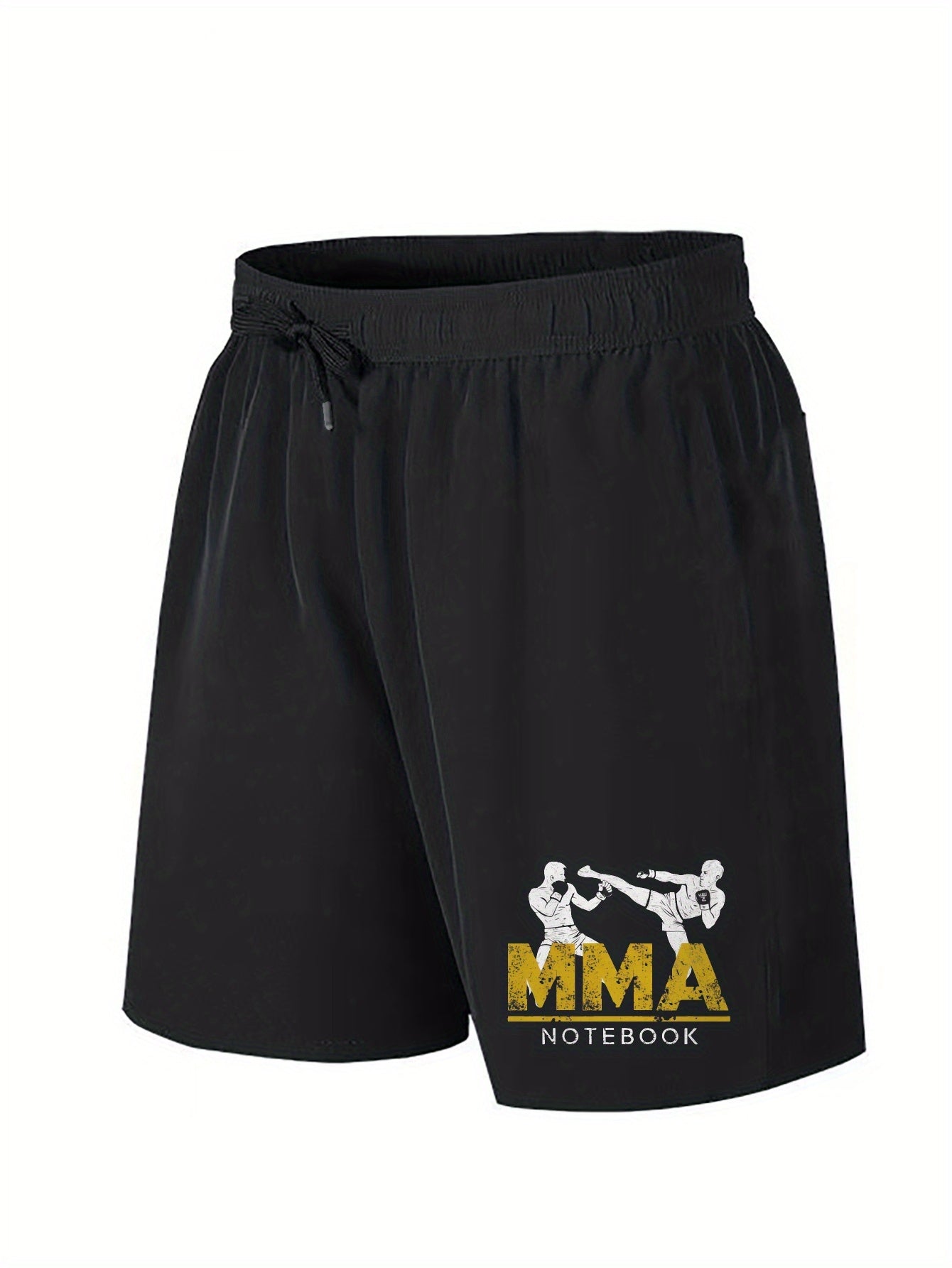 Unisex Polyester Woven MMA Fighter Illustration Casual Shorts Plus Size