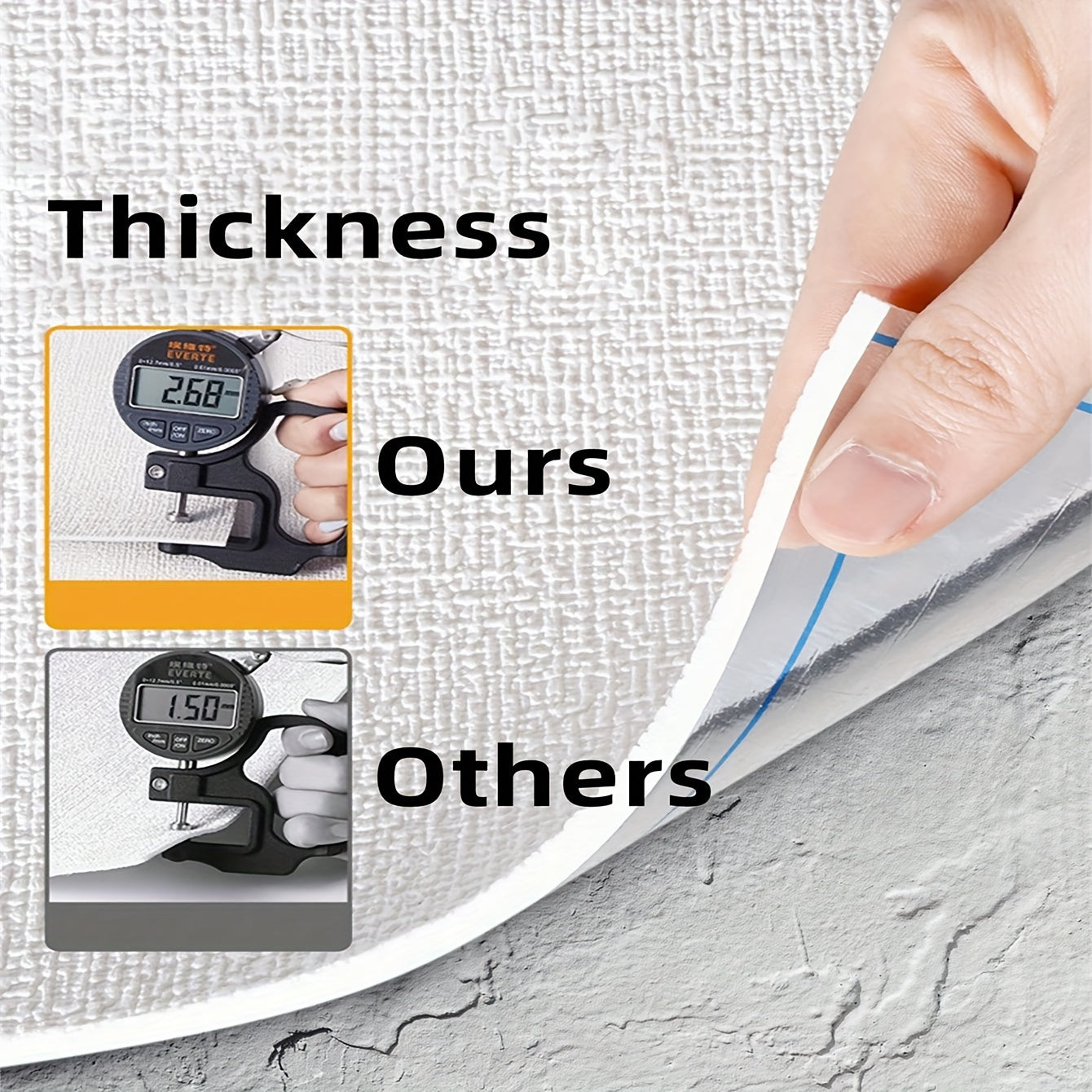 Self-Adhesive 3D Foam Wallpaper Stickers Waterproof Moisture-Proof Vinyl Wall Panels for Living Room Kitchen Bedroom Office