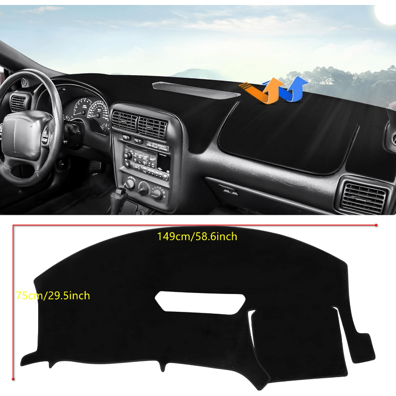 Dashboard Cover Mat for Car Interior Velvet Sunshade UV Protection