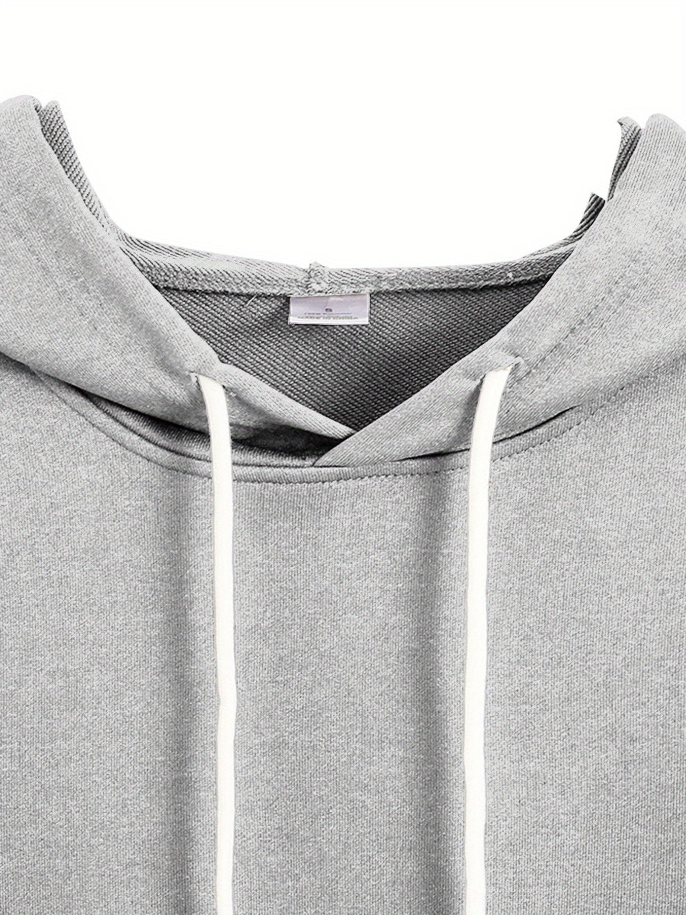 Sudadera de poliéster con forro de vellón con estampado de montaña para hombre de tallas grandes