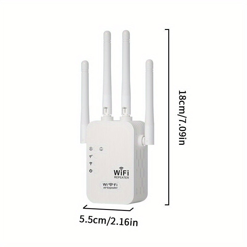 WiFi Signal Booster 1200Mbps Dual Band 8500 Sq Ft Coverage with 4 Antennas