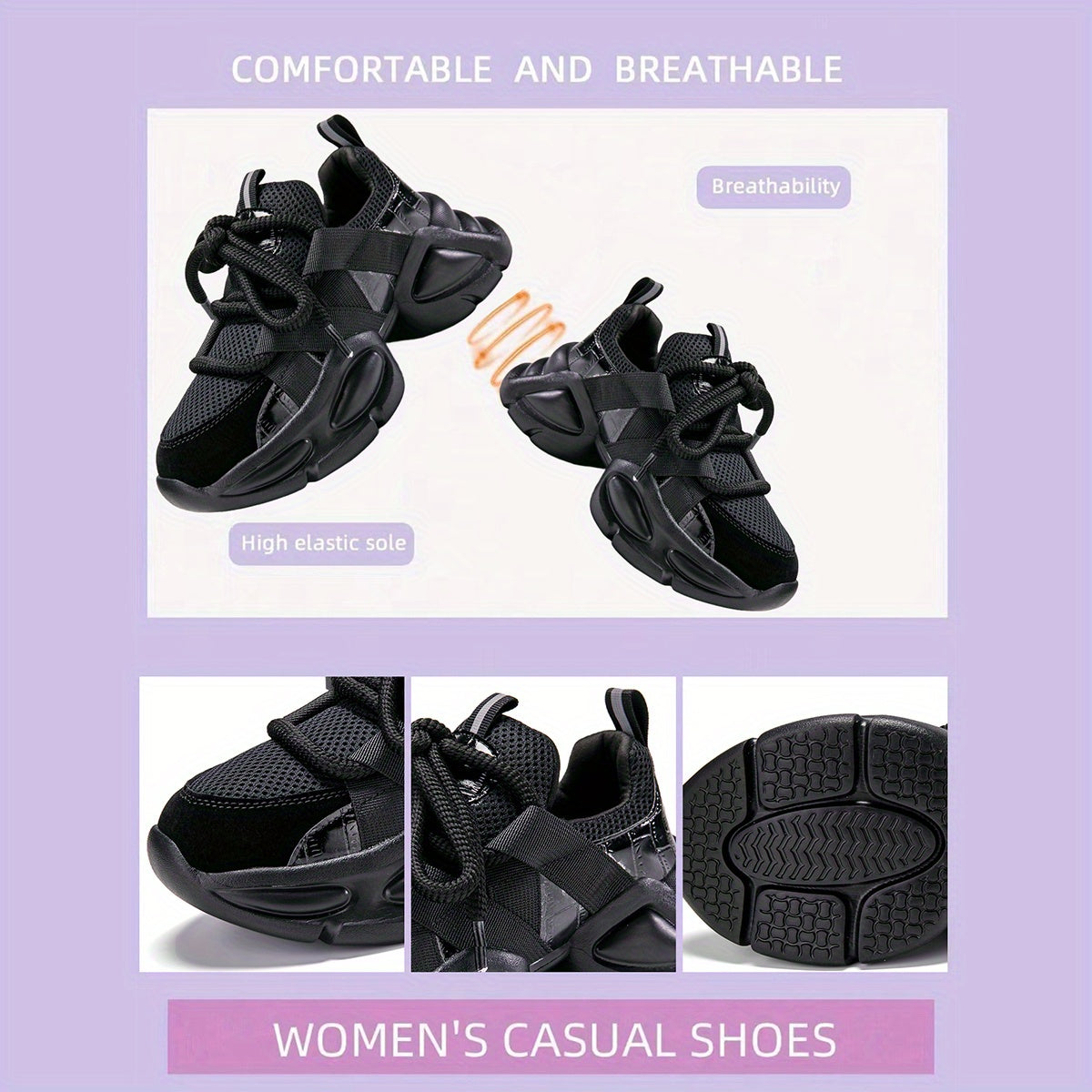 Havo o'tkazadigan tarmoqli kengaytirilgan sport poyabzali erkaklar va ayollar uchun, sirpanmaydigan, shokni yutuvchi sport poyabzali