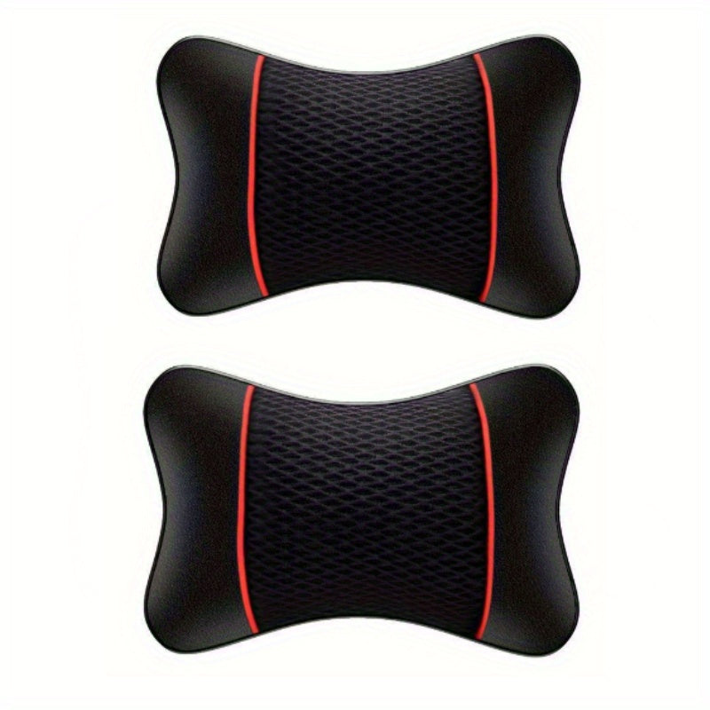2 Pack Universal Car Microfiber Head & Neck Pillows Auto Accessories