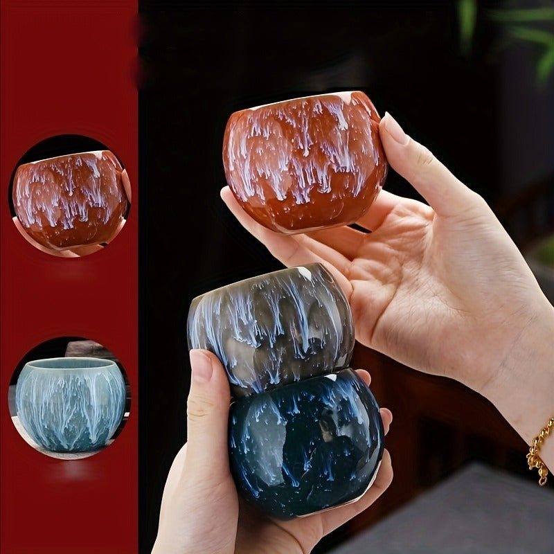 Ceramic Tea Cup Traditional Chinese Kiln-Built Large Sample Kung Fu Tea Set