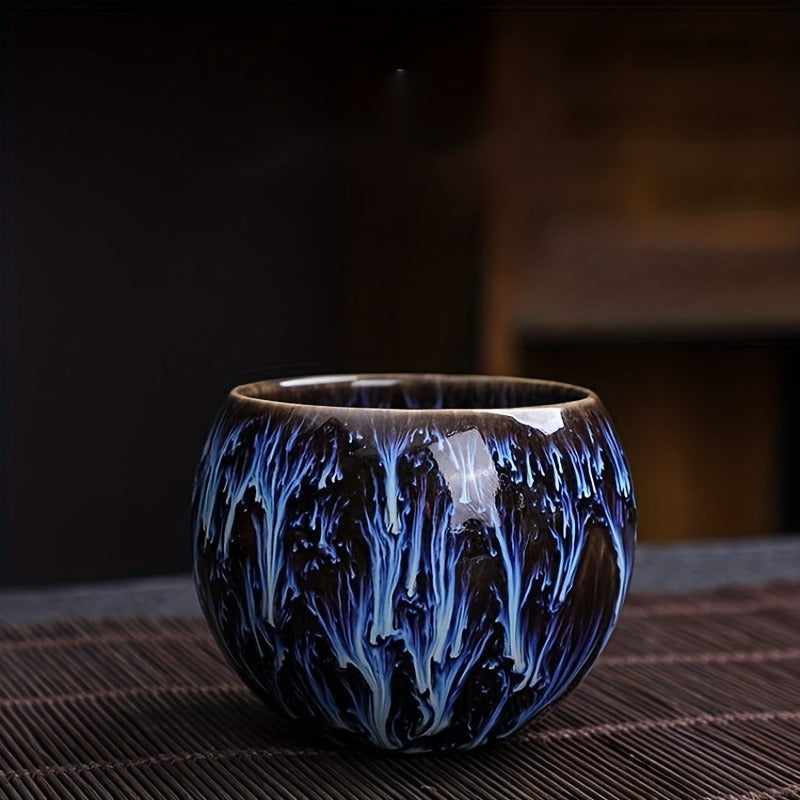 Ceramic Tea Cup Traditional Chinese Kiln-Built Large Sample Kung Fu Tea Set