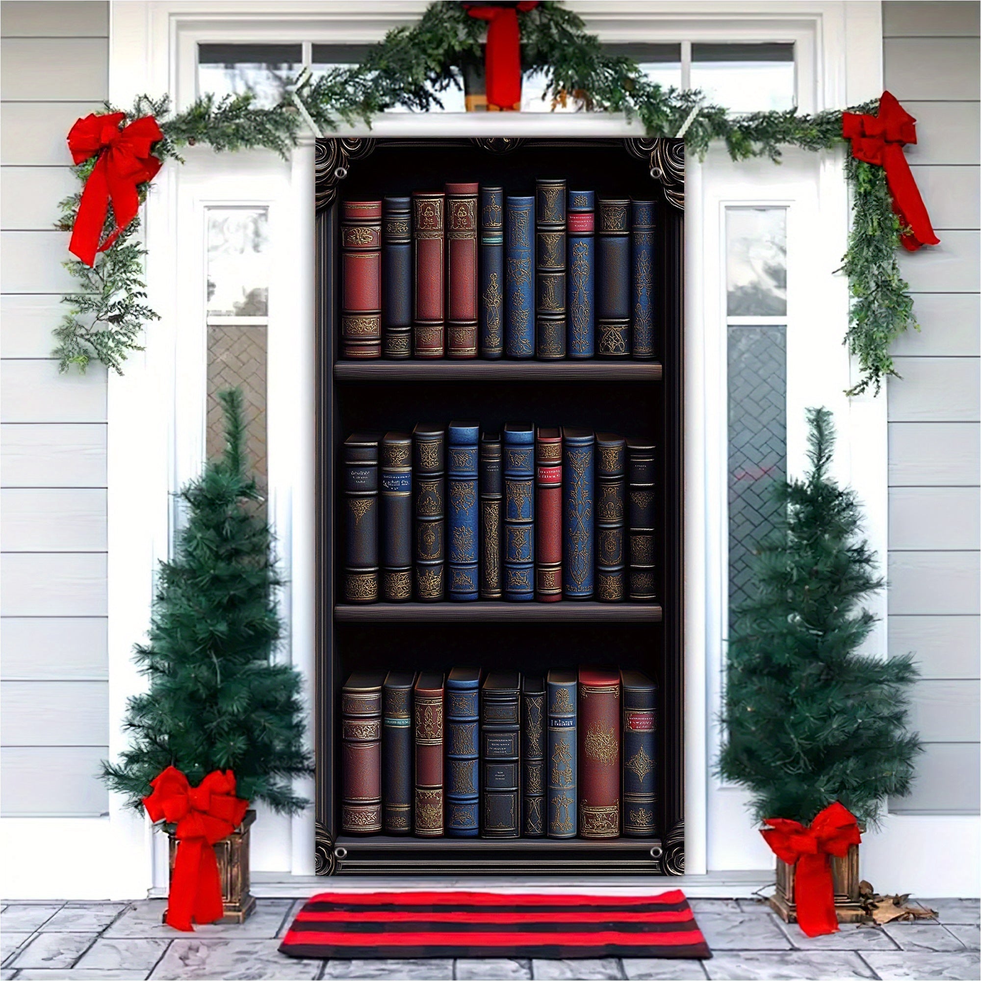 Vintage kutubxona kitob javoni eshigi banneri, polyester ta'lim kitob javoni maxfiylik ekrani bilan vintage kitoblar dizayni. Elektr energiyasi talab qilinmaydi. O'lchamlari 89.92x179.83 sm, yotoqxona shkaflari va umumiy foydalanish uchun mukammal.