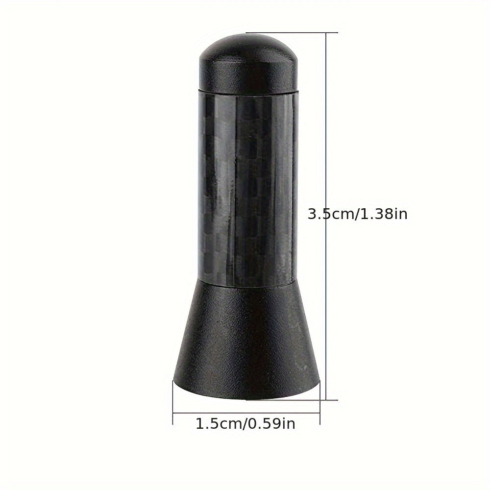 Universal Alyuminiy Qotishma Avtomobil Antena Mastasi 3.5cm Karbon Teri Ko'rinishi Signal Amplifikatori
