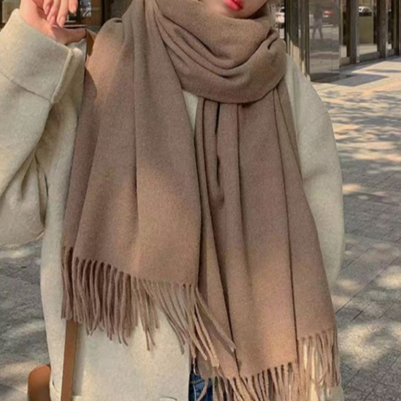 Ayollar uchun Tassel shalv sharf Polyester to'qilgan nafas oladigan issiq shishirilmaydigan kundalik