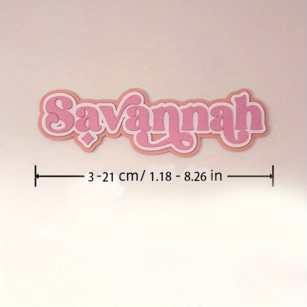 Personalized Acrylic Name Tag for Gift Baskets Red Multicolor Custom Decorative Nameplate