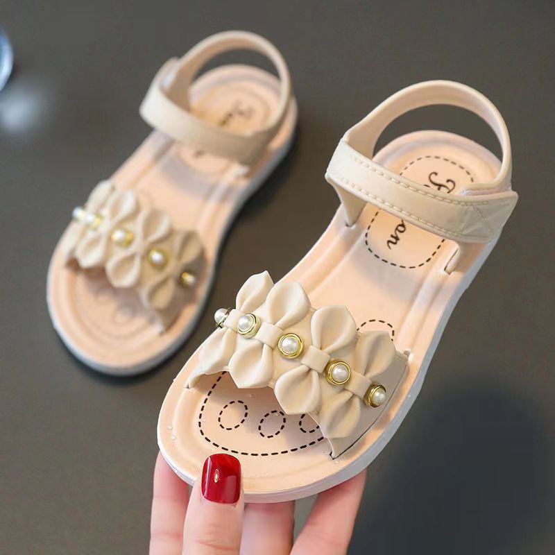 Girls Flower Non-Slip PVC Sandals for Outdoor Summer Toddler and Infant