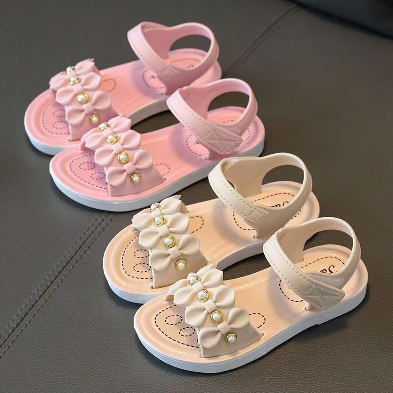 Girls Flower Non-Slip PVC Sandals for Outdoor Summer Toddler and Infant