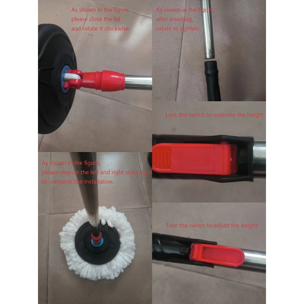 Home Spin Mop and Bucket Set for Wet and Dry Floor Cleaning with Supplies