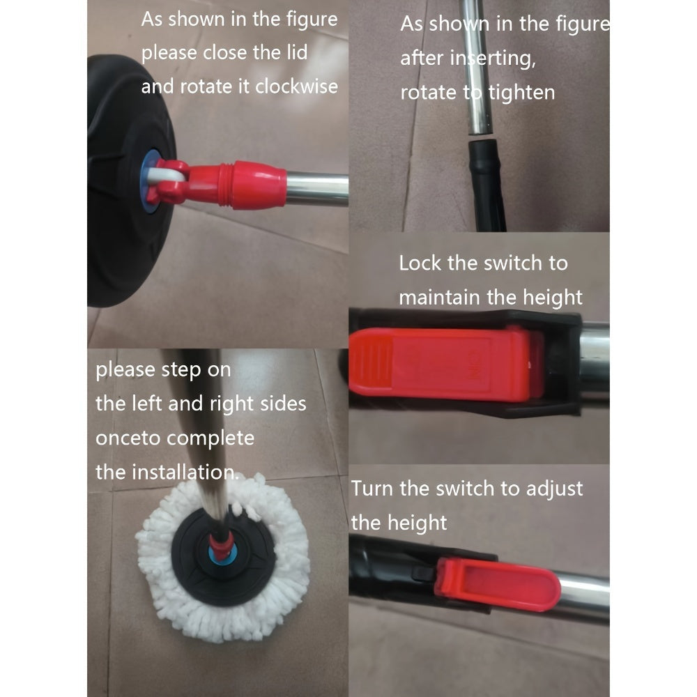 Home Spin Mop and Bucket Set for Wet and Dry Floor Cleaning with Supplies