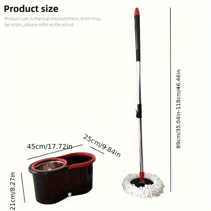 Home Spin Mop and Bucket Set for Wet and Dry Floor Cleaning with Supplies