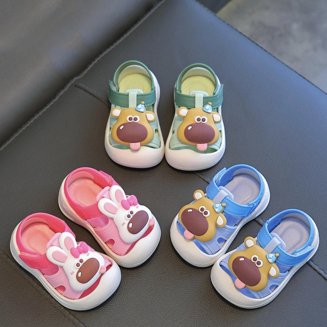 Infant Boys Cartoon Sandals Breathable Non-Slip Indoor Outdoor Shoes