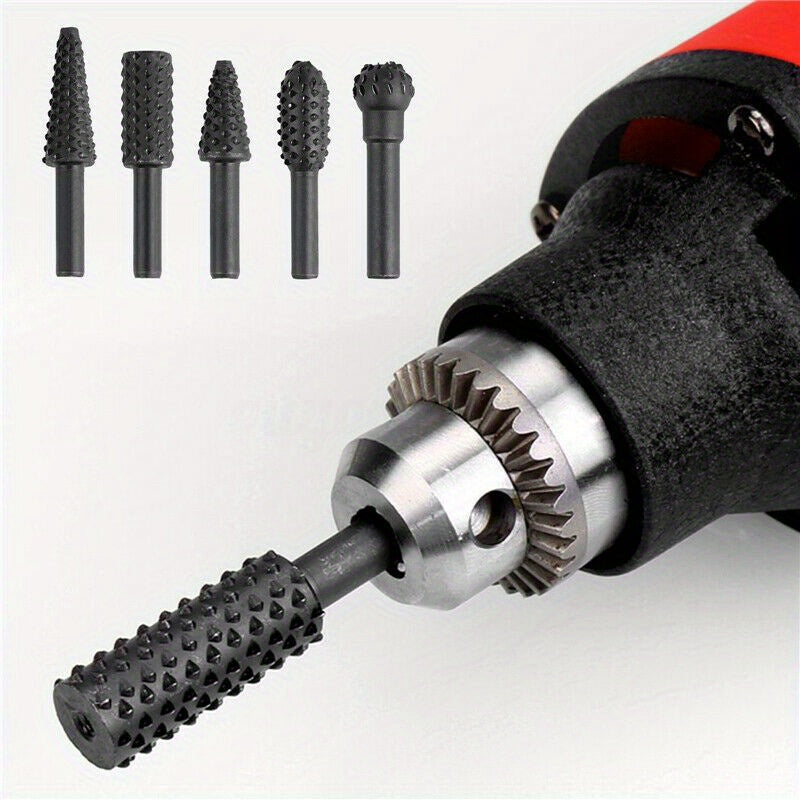 5Pcs 1/4 Inch Drill Bit Set for Woodworking, Wood Carving and Cutting