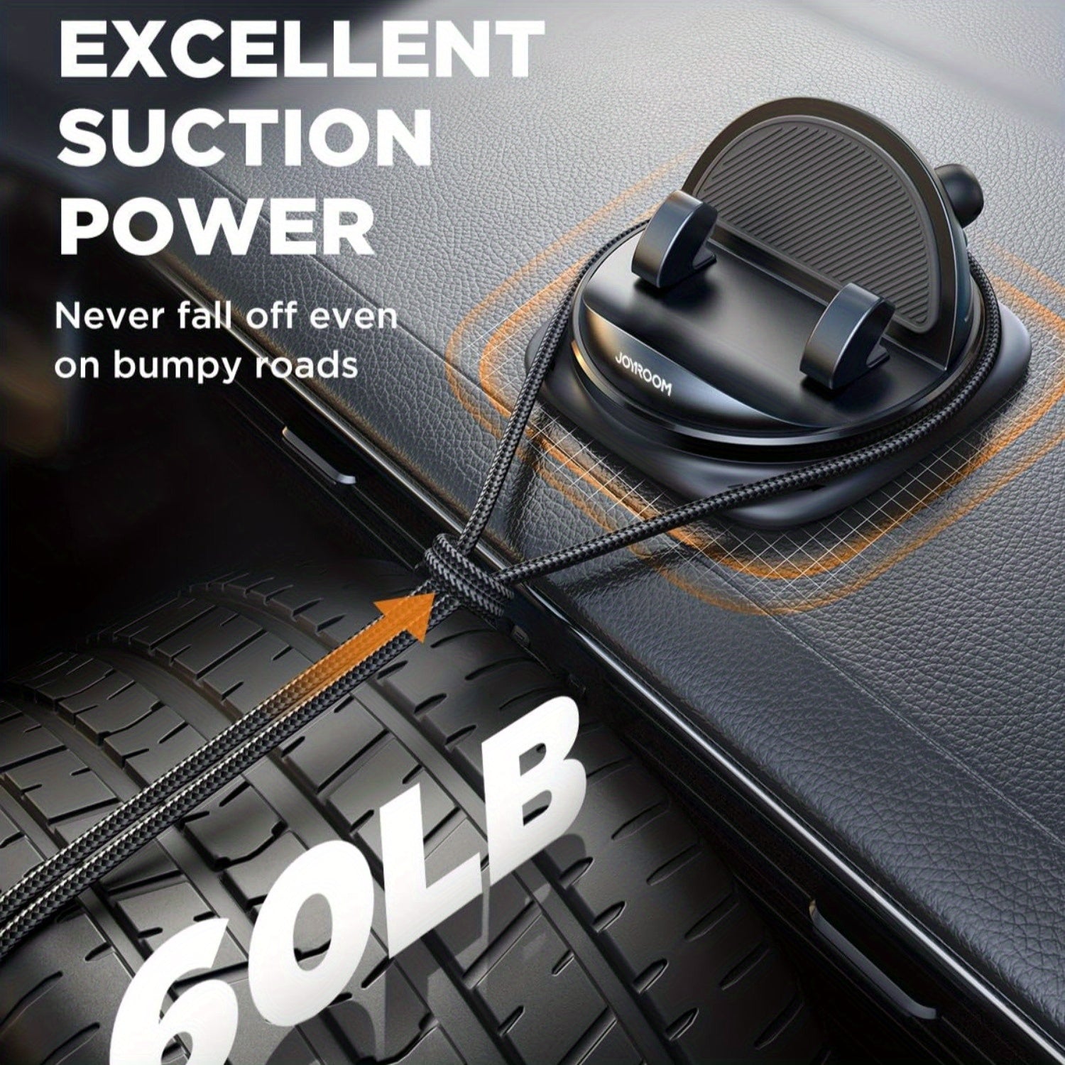 Universal Adjustable Spring Car Phone Mount Non-Slip Silicone Waterproof Durable