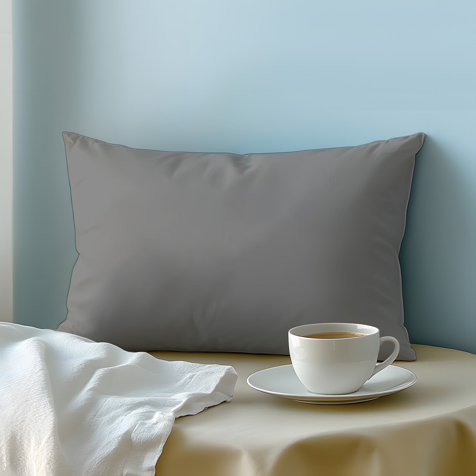 Twill Natural Fiber Pillowcase Soft Breathable Machine Washable for Bedroom Guest Hotel