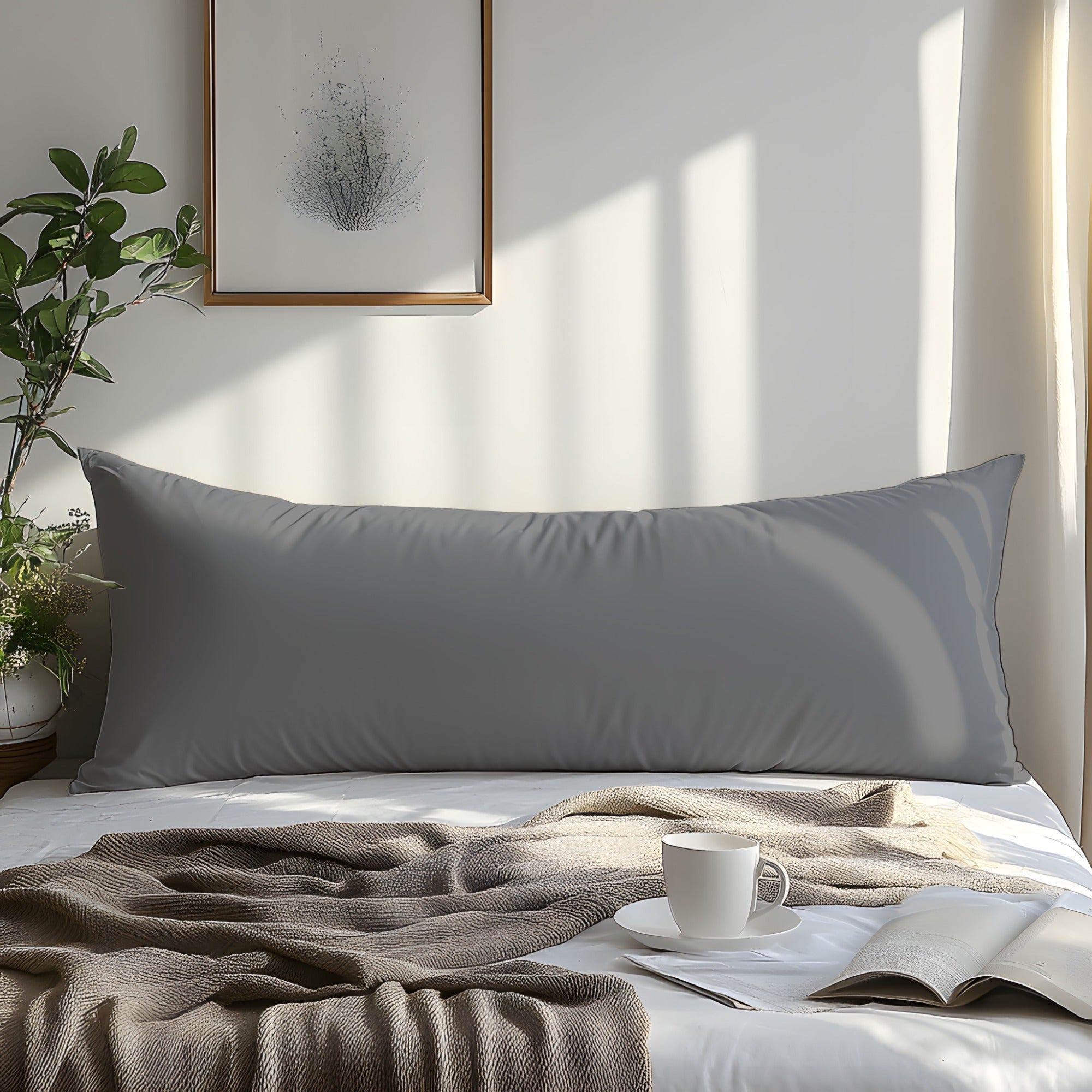 Twill Natural Fiber Pillowcase Soft Breathable Machine Washable for Bedroom Guest Hotel