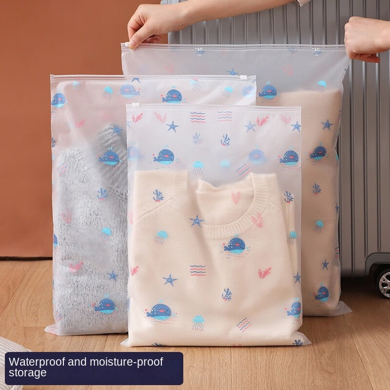 Set of 10 Waterproof EVA Storage Bags for Travel Clothing and Underwear Organization