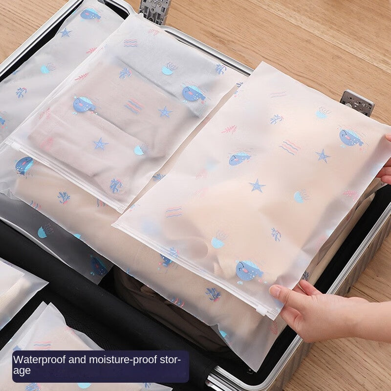 Set of 10 Waterproof EVA Storage Bags for Travel Clothing and Underwear Organization