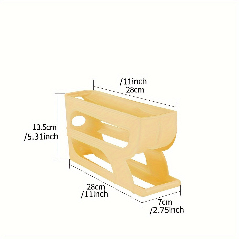3-Tier Sliding Egg Dispenser Refrigerator Storage Space-Saving PVC