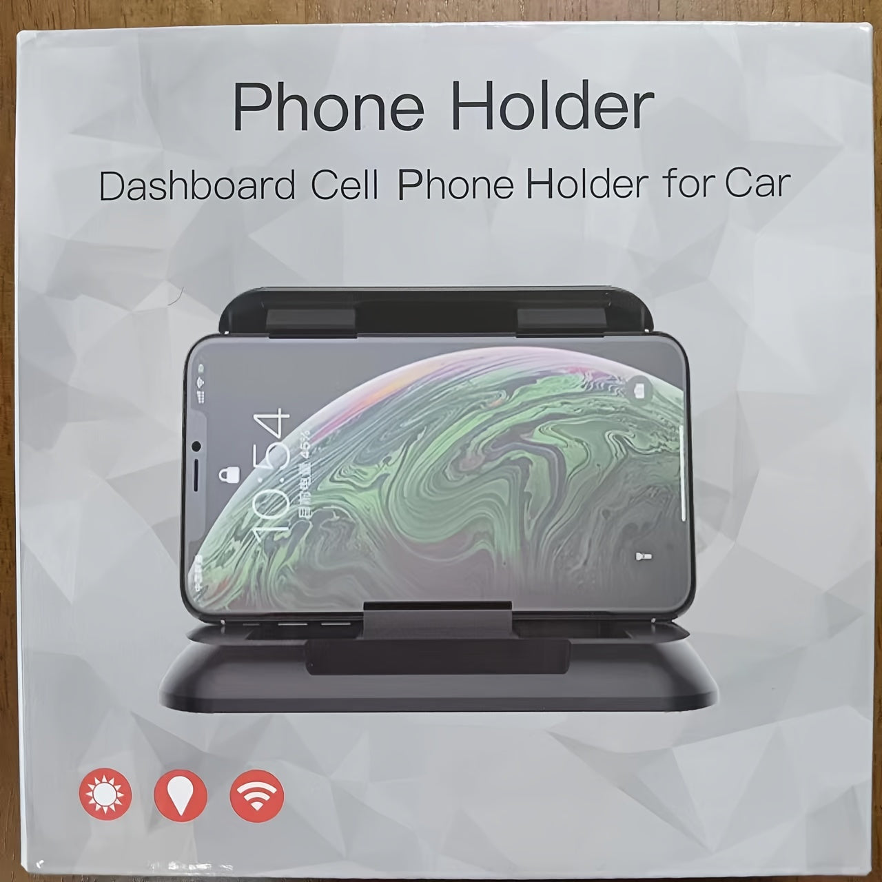 Silicone Car Phone Mount with Adjustable Stand Waterproof Non-Slip Dashboard Holder