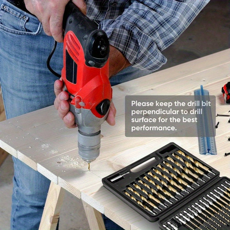 50 Titanium Plated Steel Drill Bits Set with Round Handles for Electric Drills 1-3mm