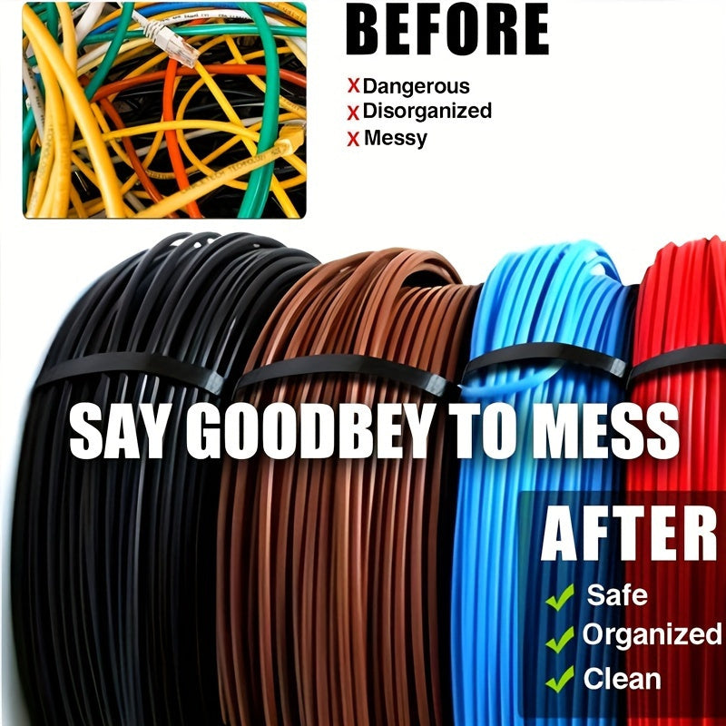 Juego de 500 bridas de nylon negro de uso pesado, varias tamaños, para exteriores, jardinería