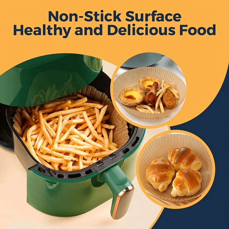 Бумажные подложки для аэрогриля с антипригарным покрытием, диаметр 19,99 см, маслостойкий пергамент для выпечки, запекания, микроволновки, с гофрированным краем