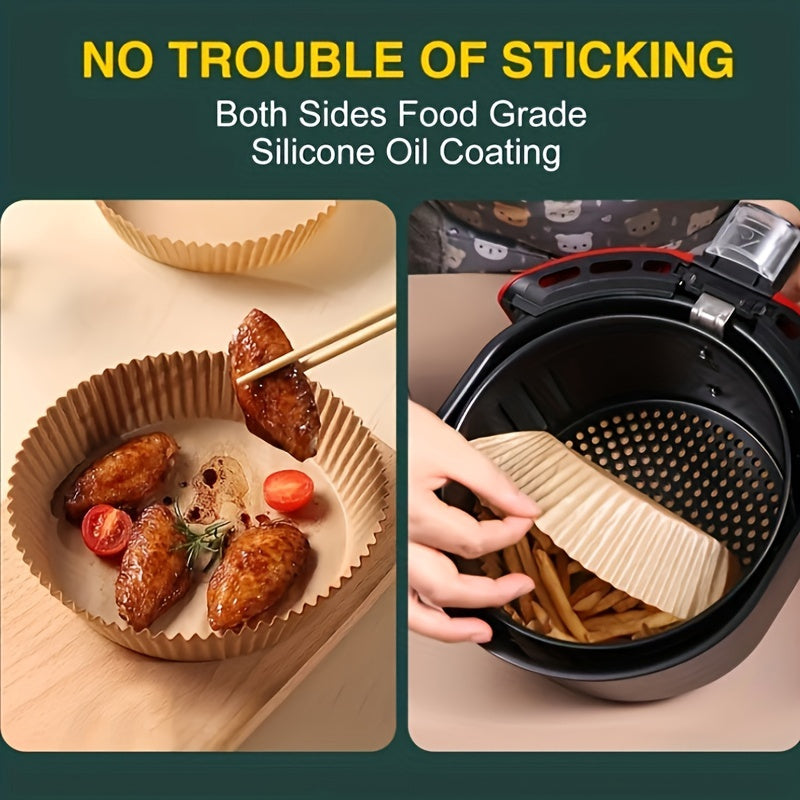 Double-Sided Silicone Oil Disposable Liner for Air Fryer Non-Stick Baking Paper