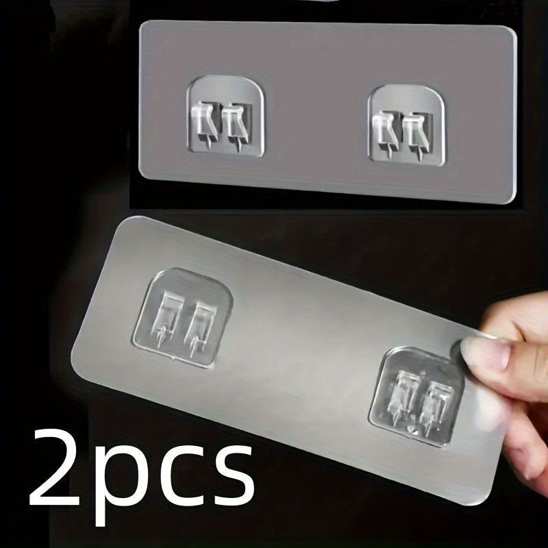 Soportes de estantería de pared transparentes duraderos, sin costuras, fácil de instalar, ganchos de utilidad para organización en el hogar y oficina