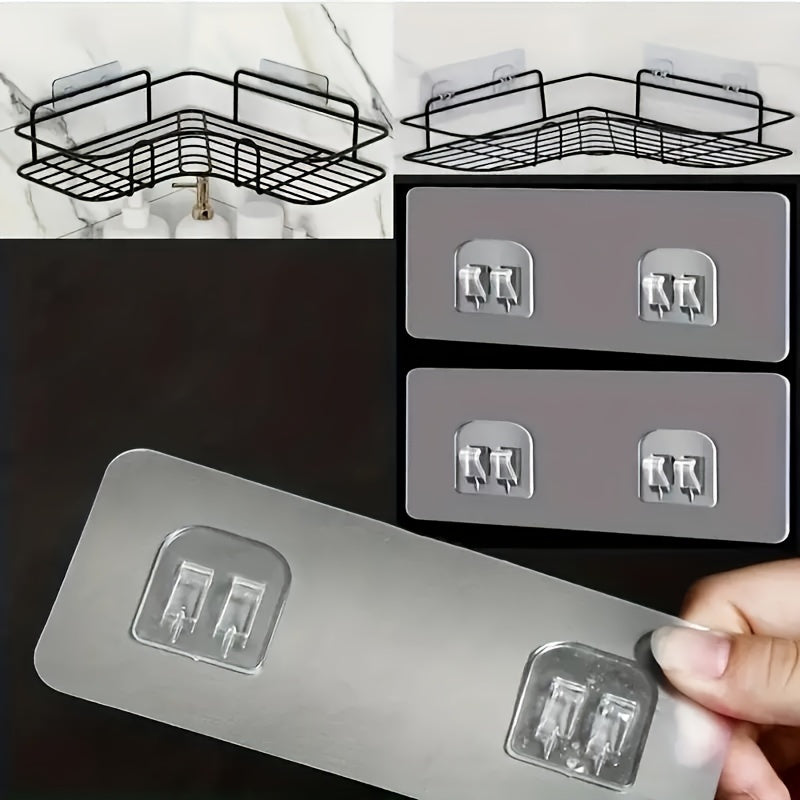 Soportes de estantería de pared transparentes duraderos, sin costuras, fácil de instalar, ganchos de utilidad para organización en el hogar y oficina