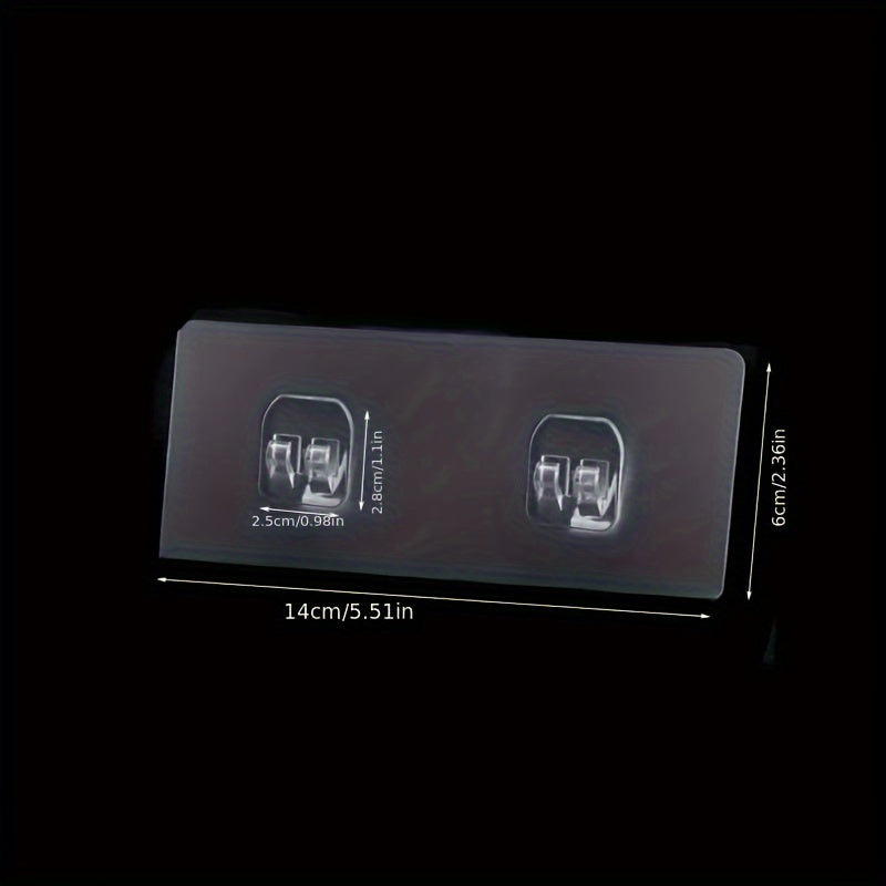 No-Drill Wall Shelf Brackets Transparent Durable Seamless for Home Office Organization with Utility Hooks