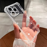 Transparent TPU Phone Case for iPhone 16, 15, 14, 13, 12, 11, XR, X, XS, 7, 8 Plus
