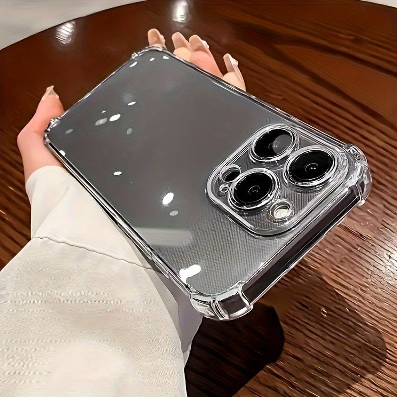 Transparent TPU Phone Case for iPhone 16, 15, 14, 13, 12, 11, XR, X, XS, 7, 8 Plus