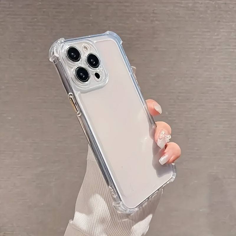 Transparent TPU Phone Case for iPhone 16, 15, 14, 13, 12, 11, XR, X, XS, 7, 8 Plus