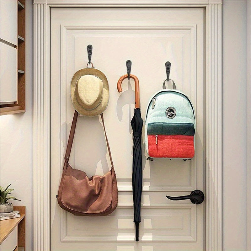 Heavy-Duty Rust-Resistant Wall Hooks Set for Kitchen and Bathroom Storage 10 Pieces