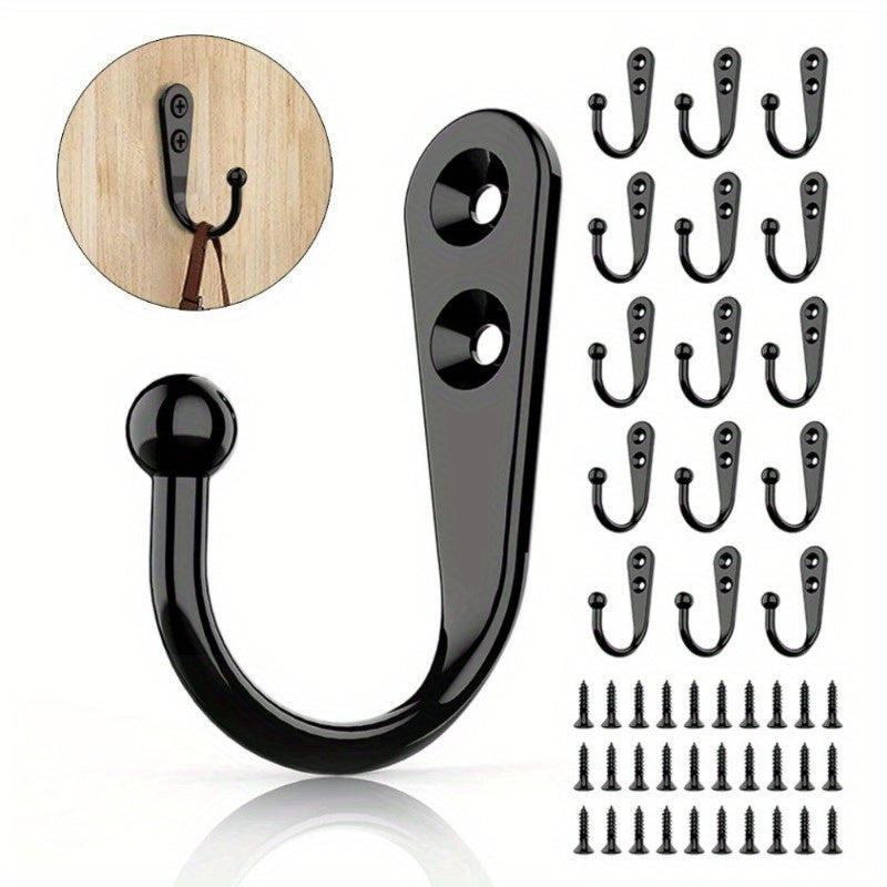 Heavy-Duty Rust-Resistant Wall Hooks Set for Kitchen and Bathroom Storage 10 Pieces
