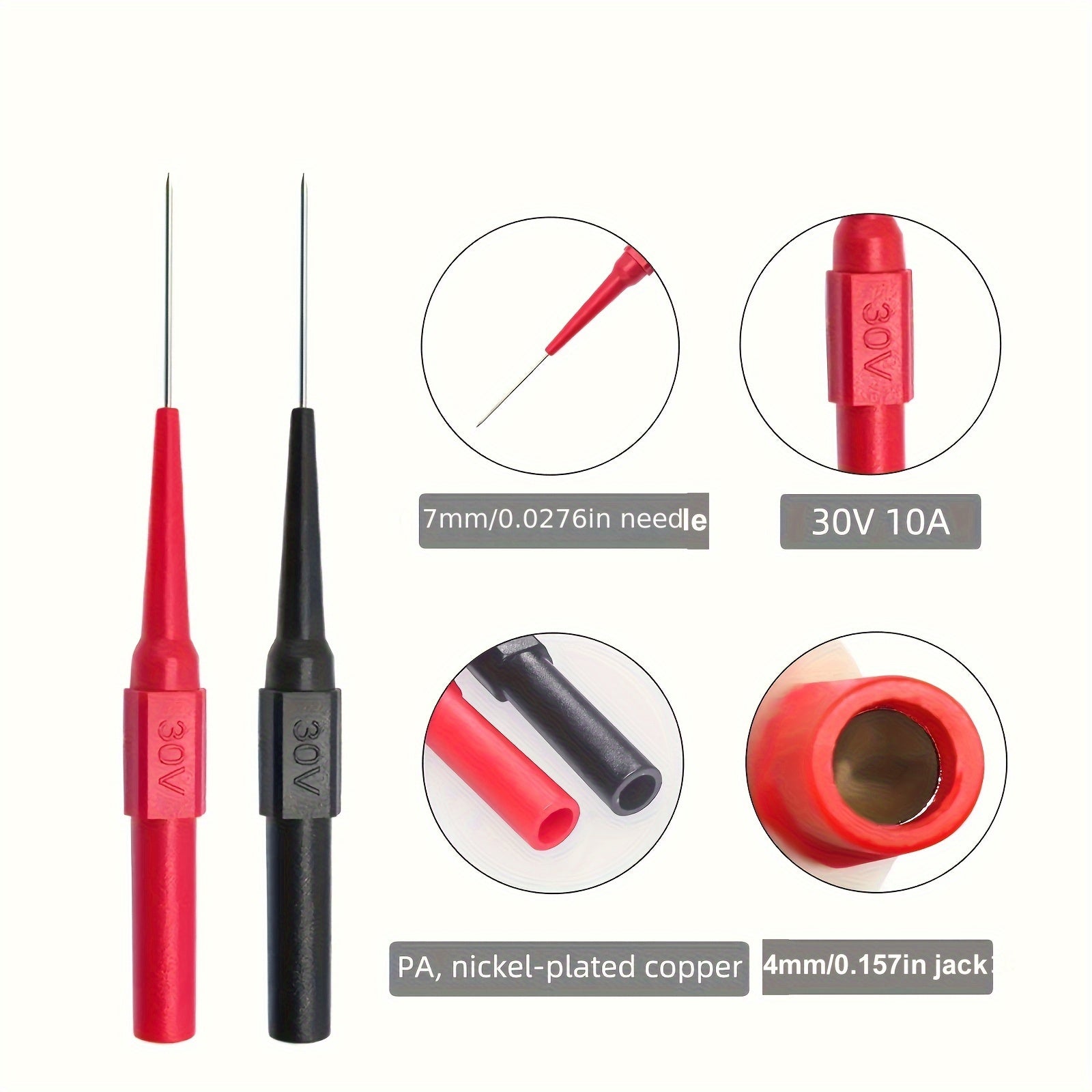 Multimeter Test Probe Back Probe Insulation Puncture Needle Car Tool Kit