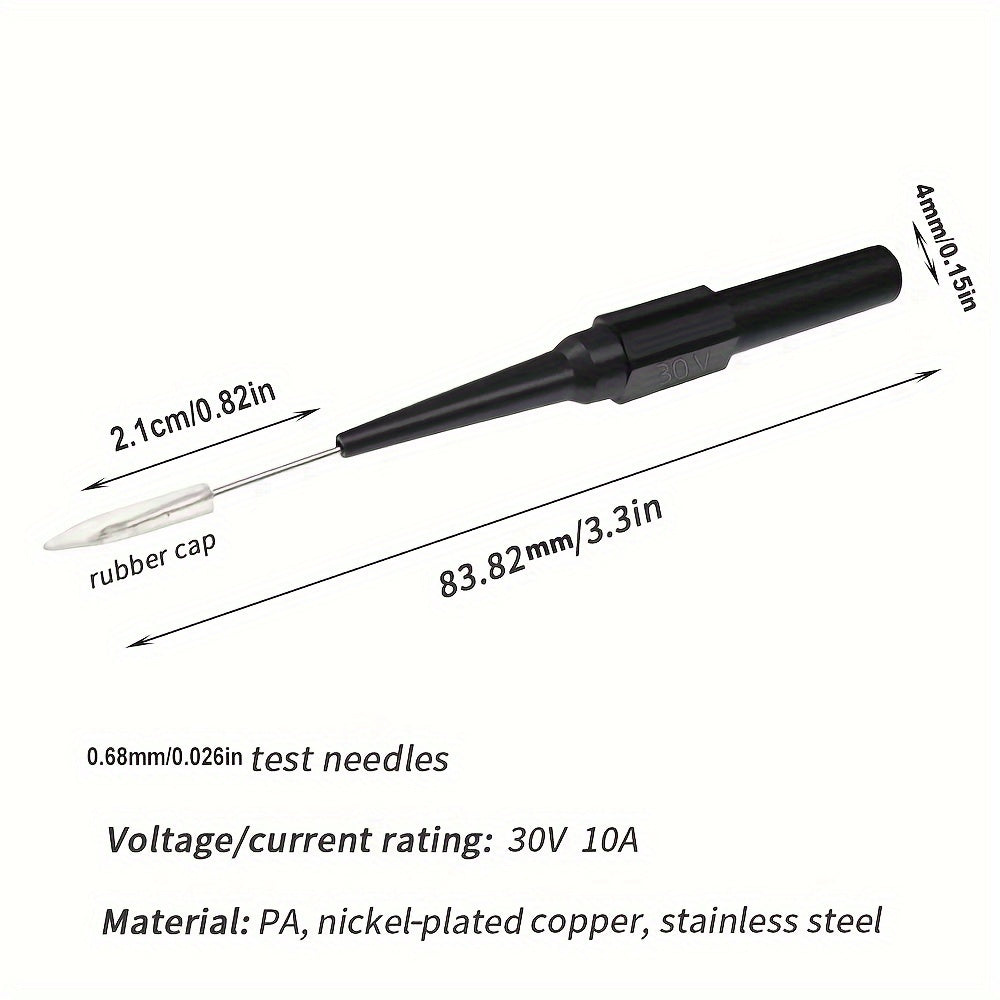 Multimeter Test Probe Back Probe Insulation Puncture Needle Car Tool Kit