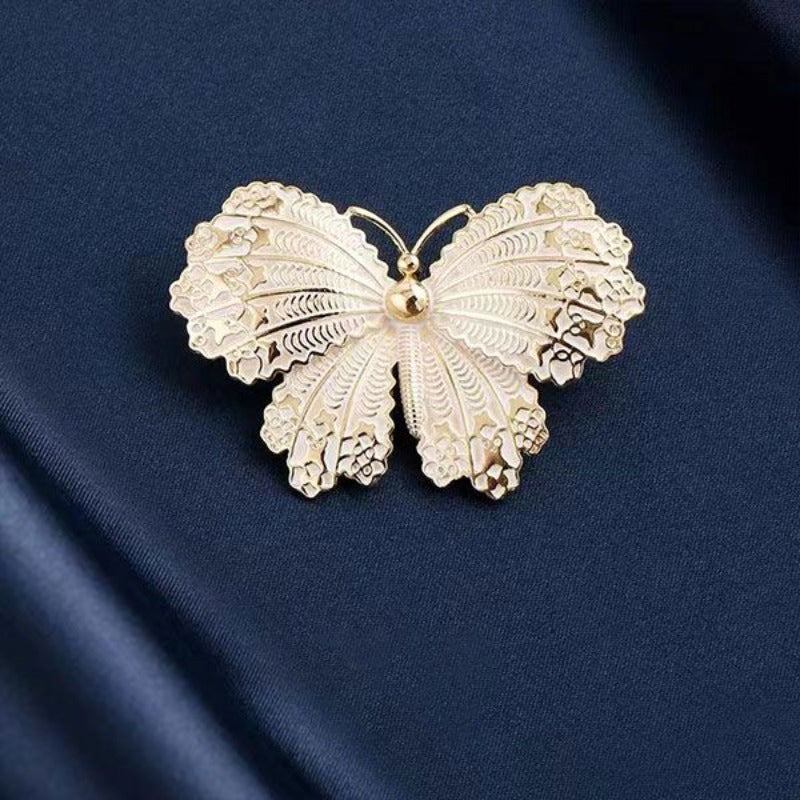 Women’s Butterfly Brooch Pin Rhinestone Alloy Elegant Fashion Accessory for Coats and Sweaters