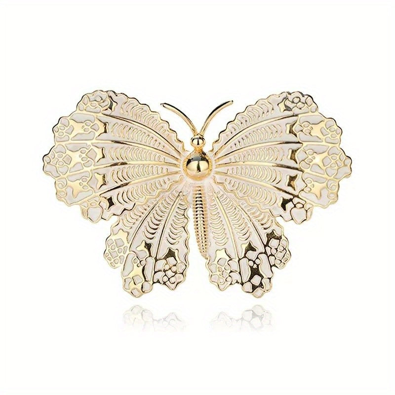 Women’s Butterfly Brooch Pin Rhinestone Alloy Elegant Fashion Accessory for Coats and Sweaters