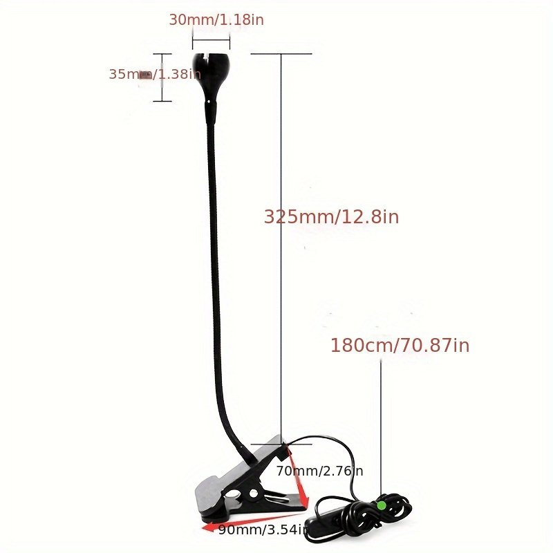 Secador de uñas LED alimentado por USB para curado de gel con lámpara UV flexible con clip para manicuras y pedicuras