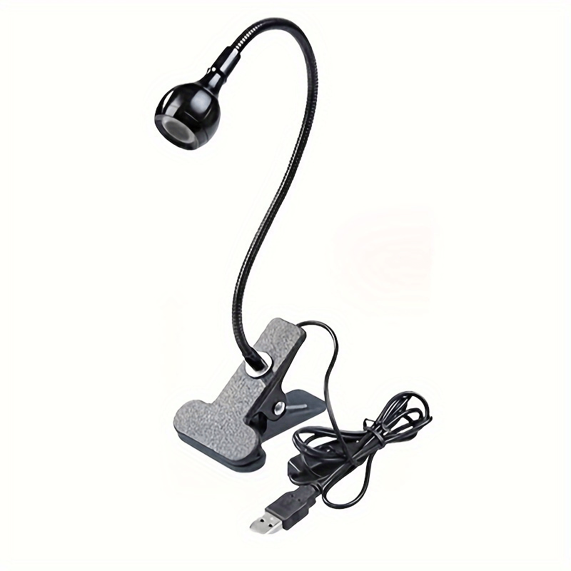 USB-Powered LED Nail Dryer for Gel Curing with Flexible Clip-On UV Lamp for Manicures and Pedicures