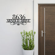 Personalized House Number Sign Outdoor Iron Address Plaque Modern Home Decor