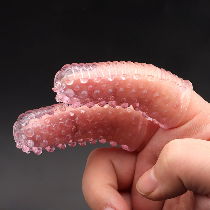 ayollar uchun Kristal G-Spot barmoq to'plamlari Ikki barmoq uchun tokchali kattalar jinsiy o'yinchoqlari