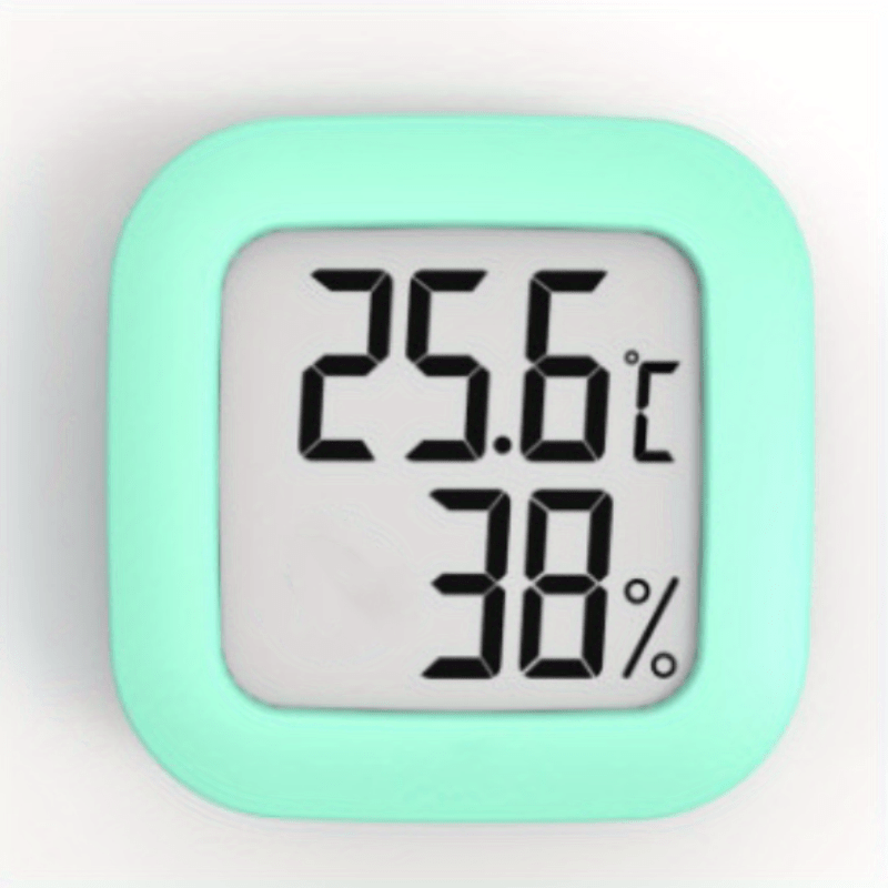 Digital Thermometer Hygrometer, Portable, Accurate Home Temperature and Humidity Monitor in Pink White Mint Green
